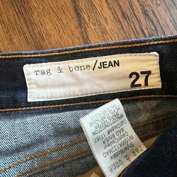 Rag & Bone 10 Inch Ankle Skinny Jean - Mad River Wash-Sz 27 - Picture 3 of 7